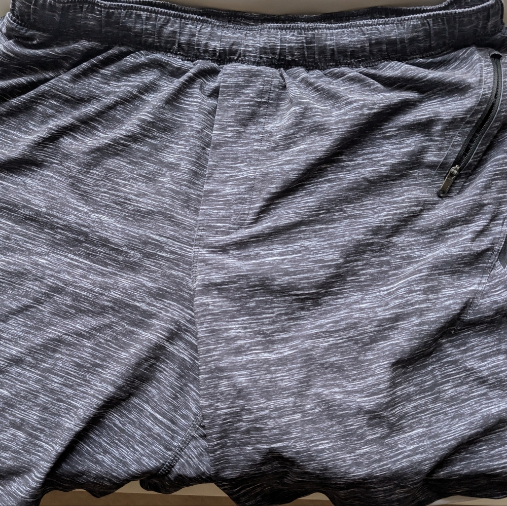 Lululemon Men's Pair Athletic Shorts in Heather Gray, Blue Size Bundle